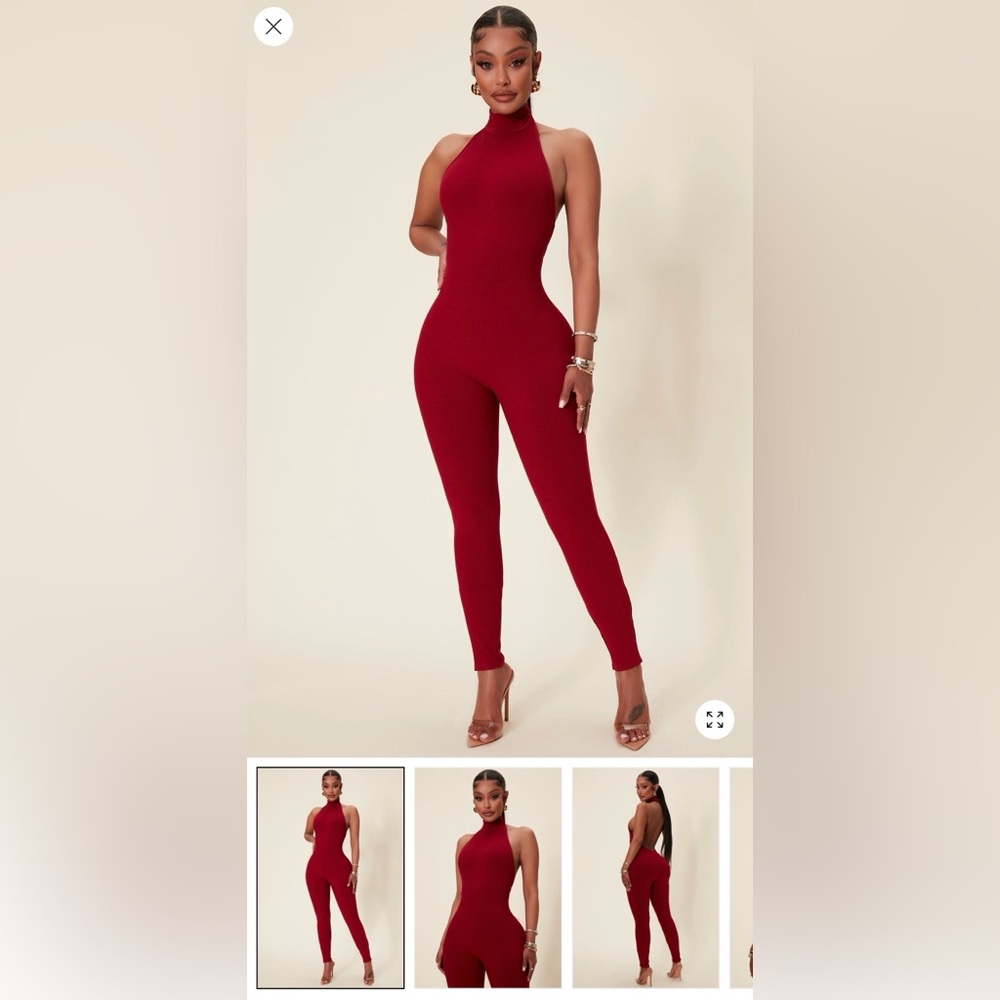 RED Halter Jumpsuit